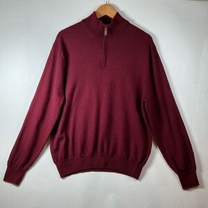 Jos. A. Bank Men's Maroon Zip-Up Sweater XL
100% MERINO WOOL